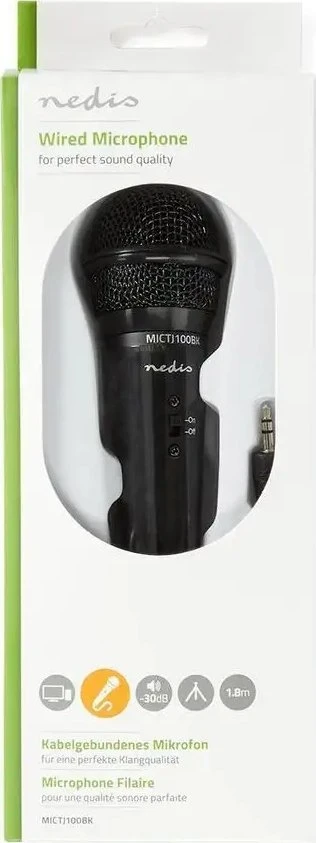 Mikrofonas Nedis MICTJ100BK