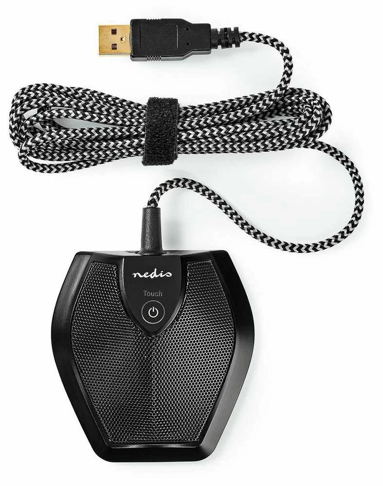 Mikrofonas Nedis MICCU100BK do komputera USB przewodowy Juodas