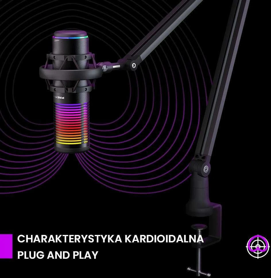 Mikrofonai „Preyon Osprey Screen RGB“ (POS43B)