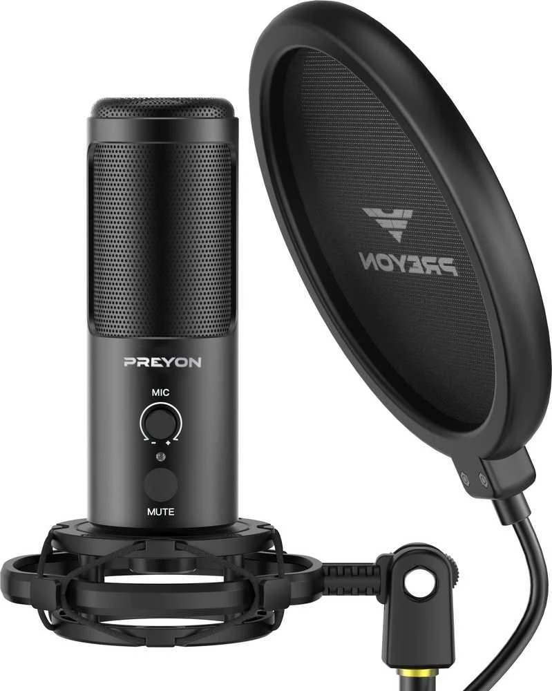 PREYON Buzzard Scream kondensatorinis mikrofonas USB