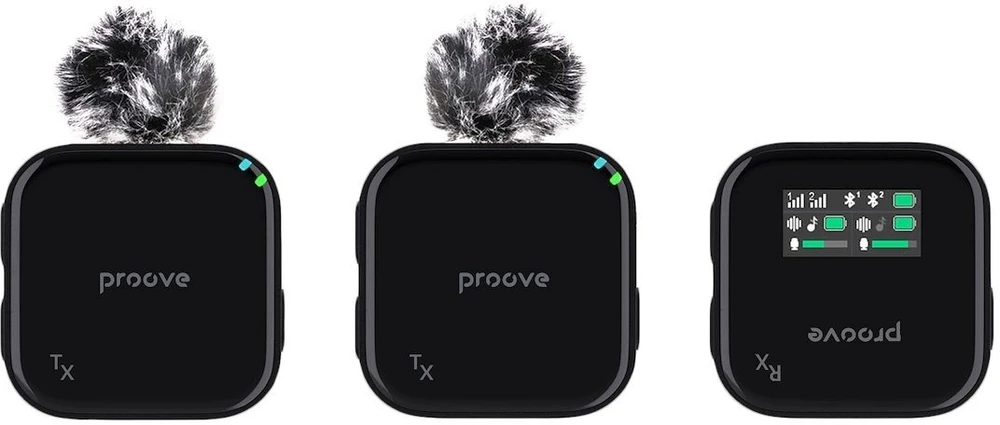 Mikrofonas PROOVE Belaidis studijinis mikrofonų komplektas, Lightning, USB-C, AUX (Proove)