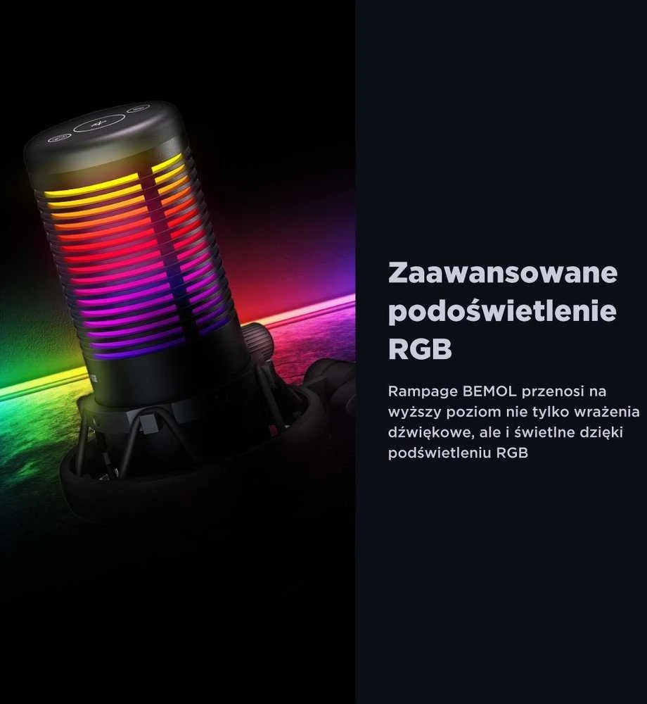 Rampage Bemol RGB USB-C juodas