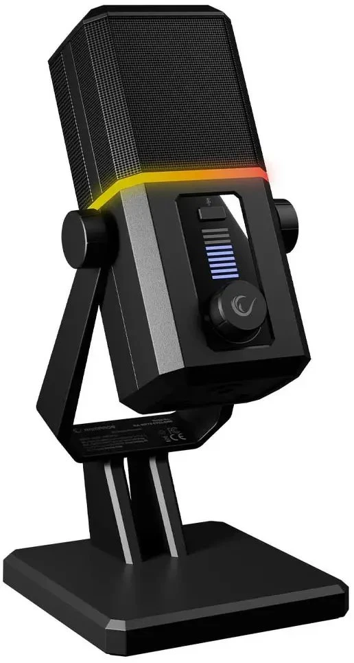 Rampage Cyclone Mikrofonas gamingowy RGB USB-C juoda