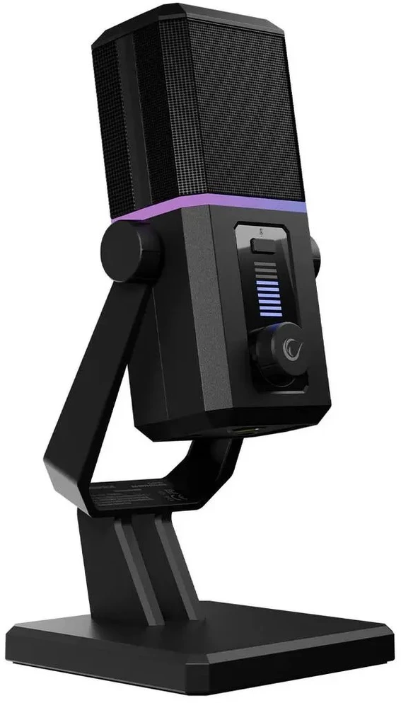 Rampage Cyclone Mikrofonas gamingowy RGB USB-C juoda