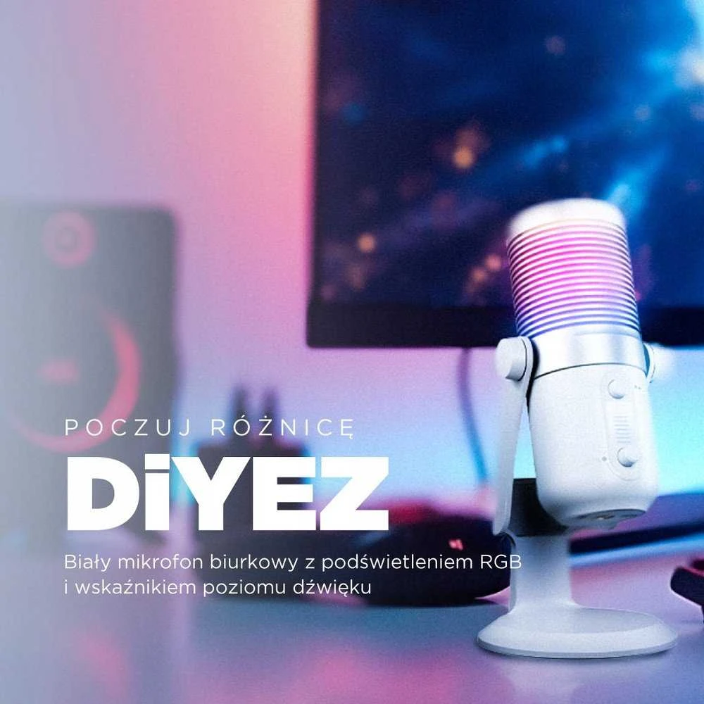 Rampage Diyez RGB USB-C balta
