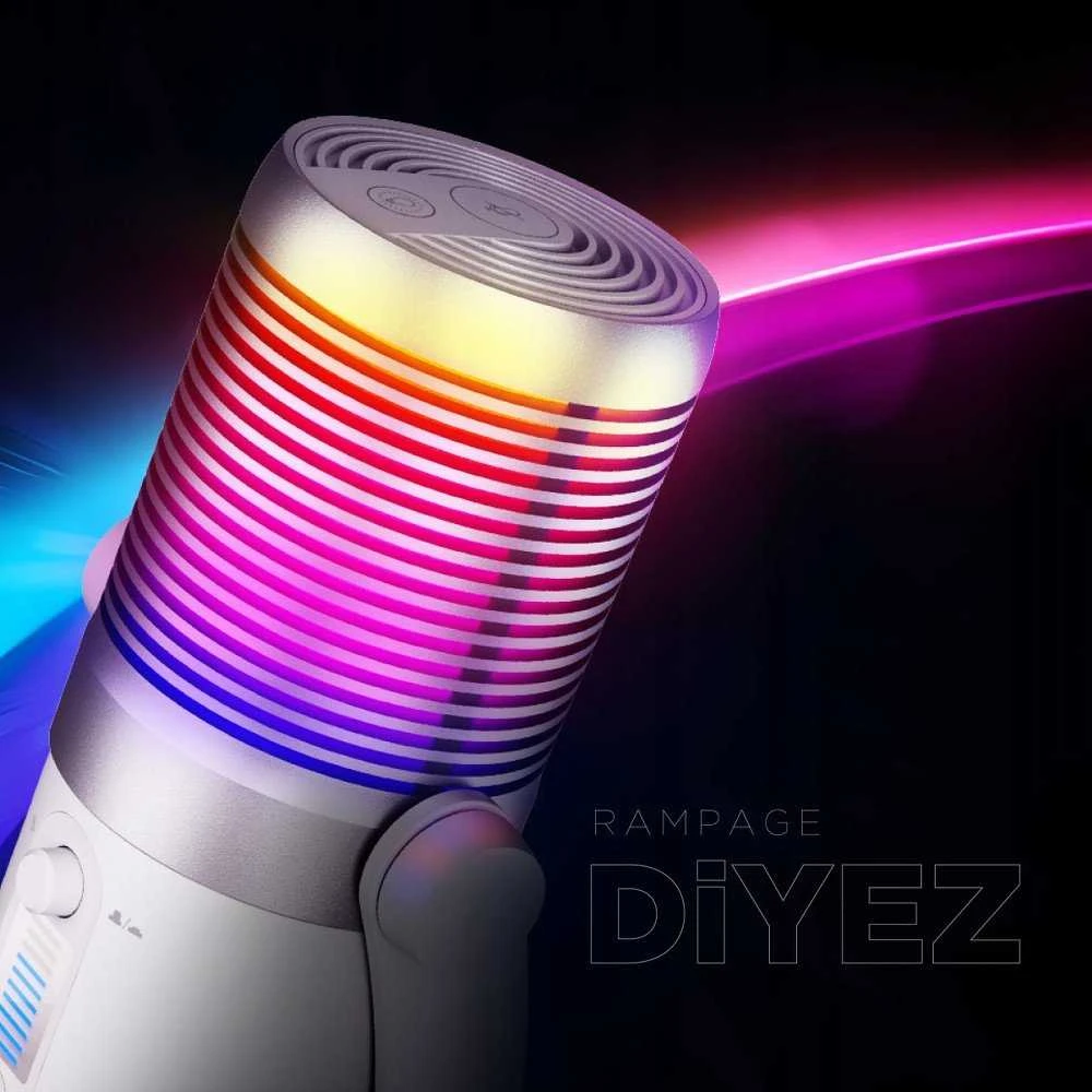 Rampage Diyez RGB USB-C balta