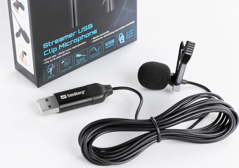Sandberg Streamer USB klipas mikrofonas
