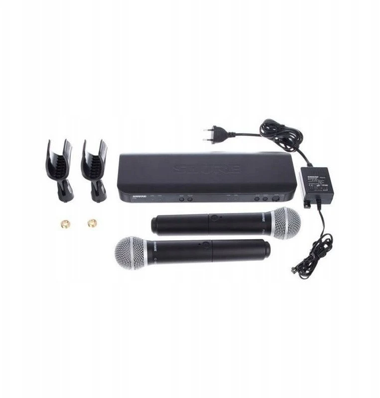 „Shure BLX288E/SM58-H8E“ – belaidė sistema su imtuvu ir dviem SM58 mikrofonais