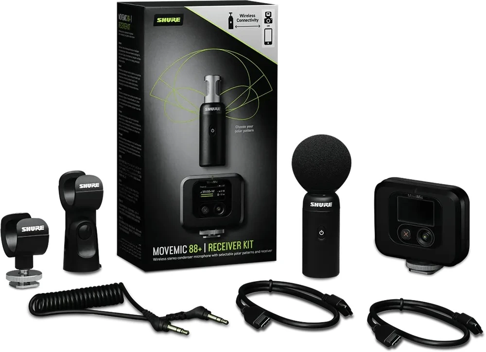 „Shure MV88+W-KIT-Z6“ – belaidis stereofoninis mikrofonas su integruotu imtuvu