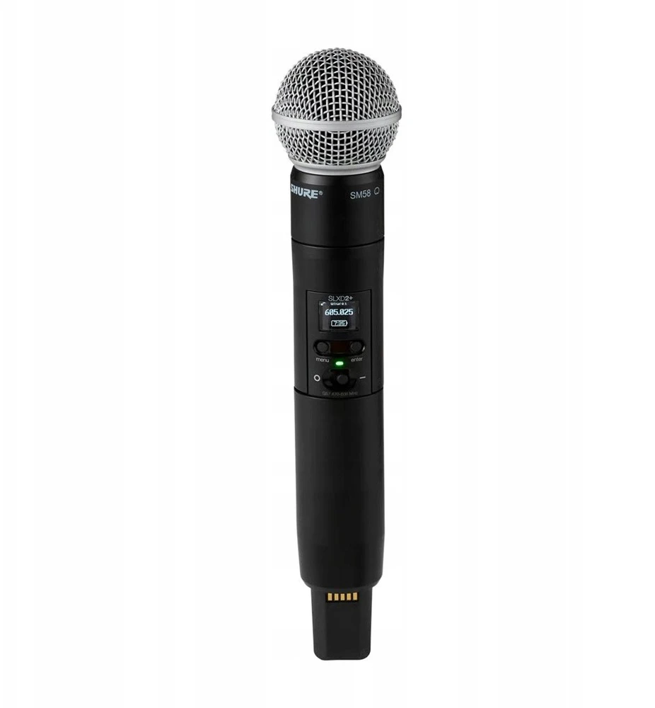 „Shure SLXD24+E/58-G65“ – skaitmeninė belaidė sistema su rankiniu siųstuvu/mikrofonu (470–606 MHz)