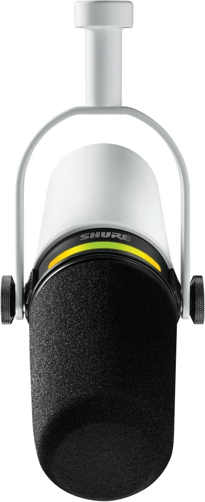 Shure MV7+-W - žodinis/balsinis mikrofonas su XLR/USB-C jungtimi, baltas