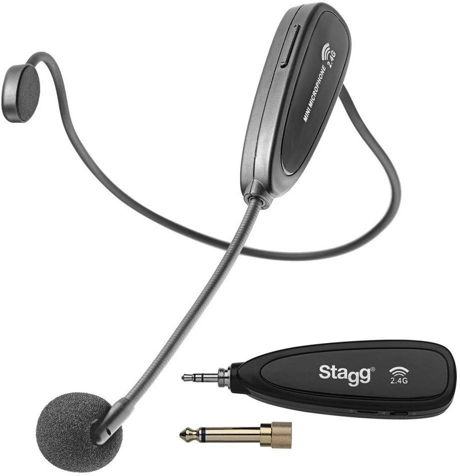 Bevielis mikrofonas ant ausies (headset) Stagg SUW 12H-BK