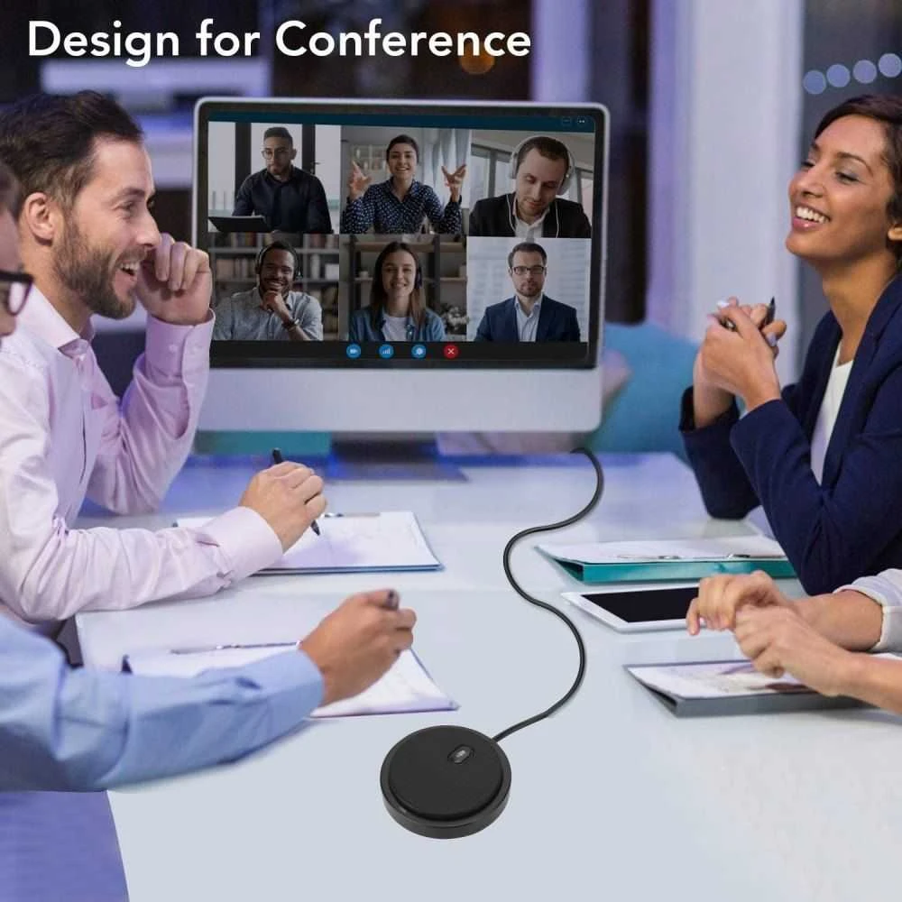TECHLY daugiakryptis USB konferencijos mikrofonas su nutildymo mygtuku