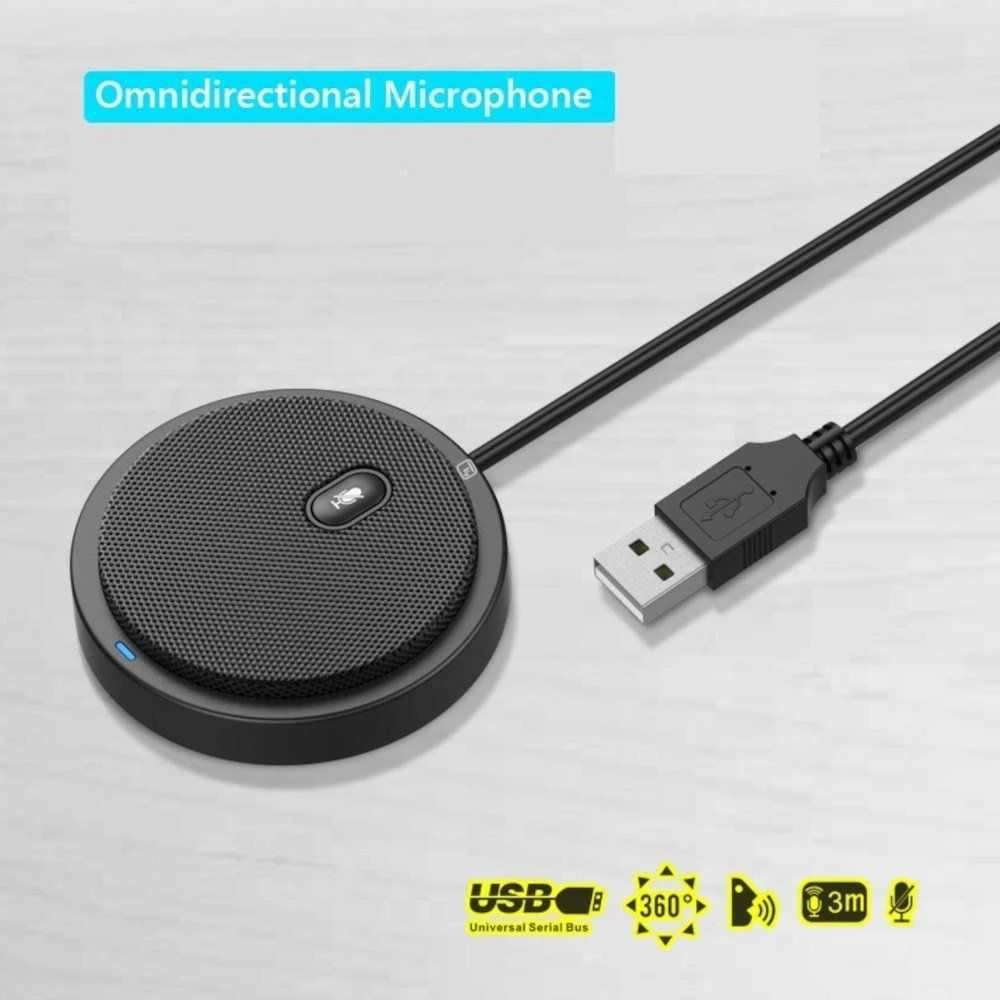 TECHLY daugiakryptis USB konferencijos mikrofonas su nutildymo mygtuku
