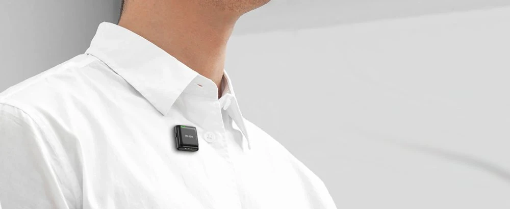 TELESIN belaidis mikrofonas su kaklaraiščiu + išorinė baterija telefonams (USB-C)