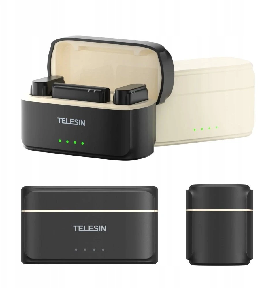 TELESIN belaidis mikrofonas su kaklaraiščiu + išorinė baterija telefonams (USB-C)