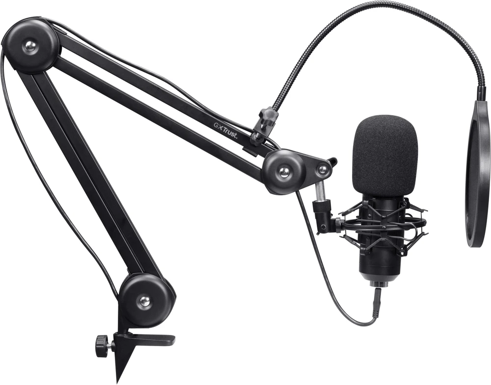 TRUST GXT 270 Emita II+ mikrofonas su reguliuojamu laikikliu | USB