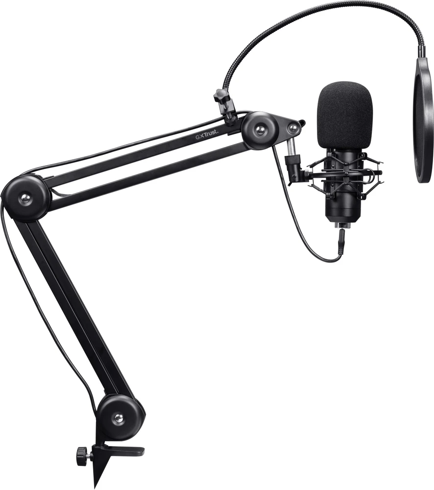 TRUST GXT 270 Emita II+ mikrofonas su reguliuojamu laikikliu | USB