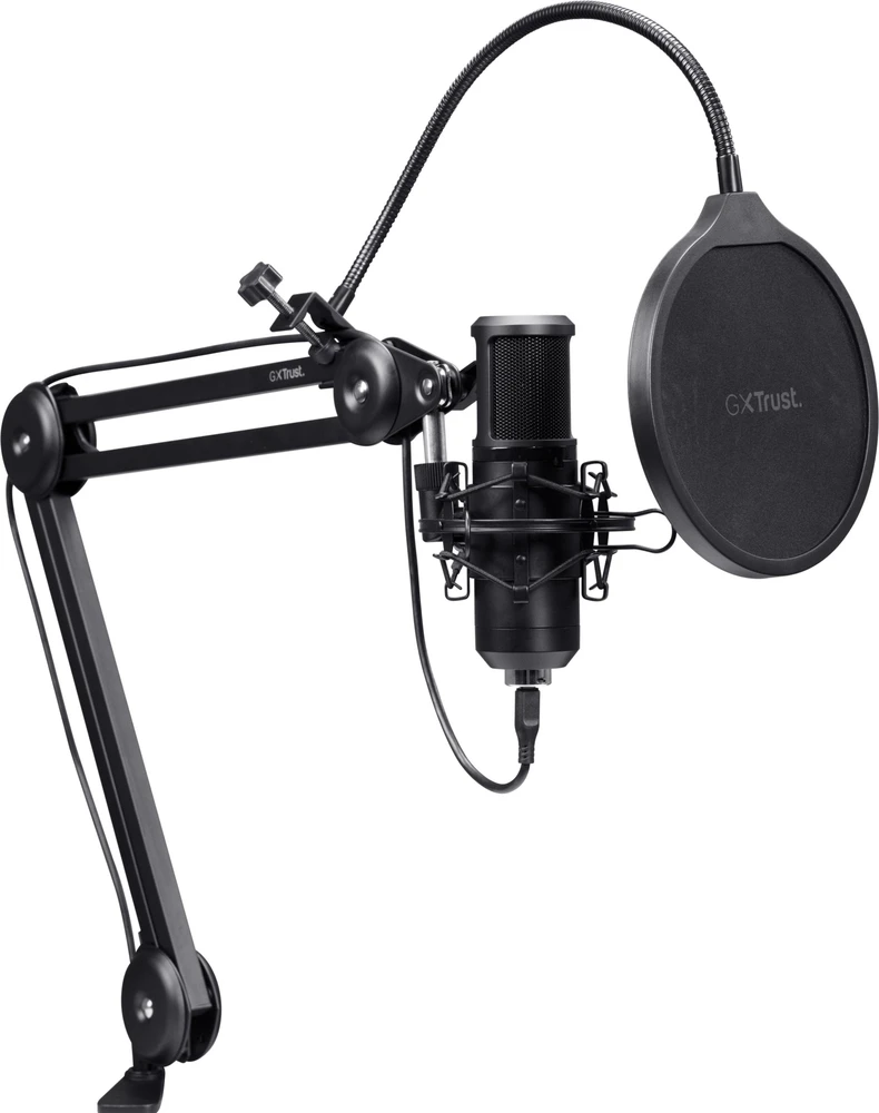 TRUST GXT 270 Emita II+ mikrofonas su reguliuojamu laikikliu | USB