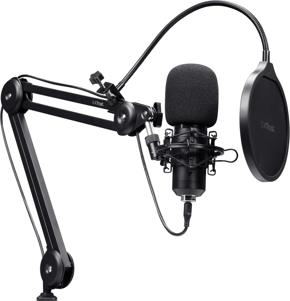 TRUST GXT 270 Emita II+ mikrofonas su reguliuojamu laikikliu | USB