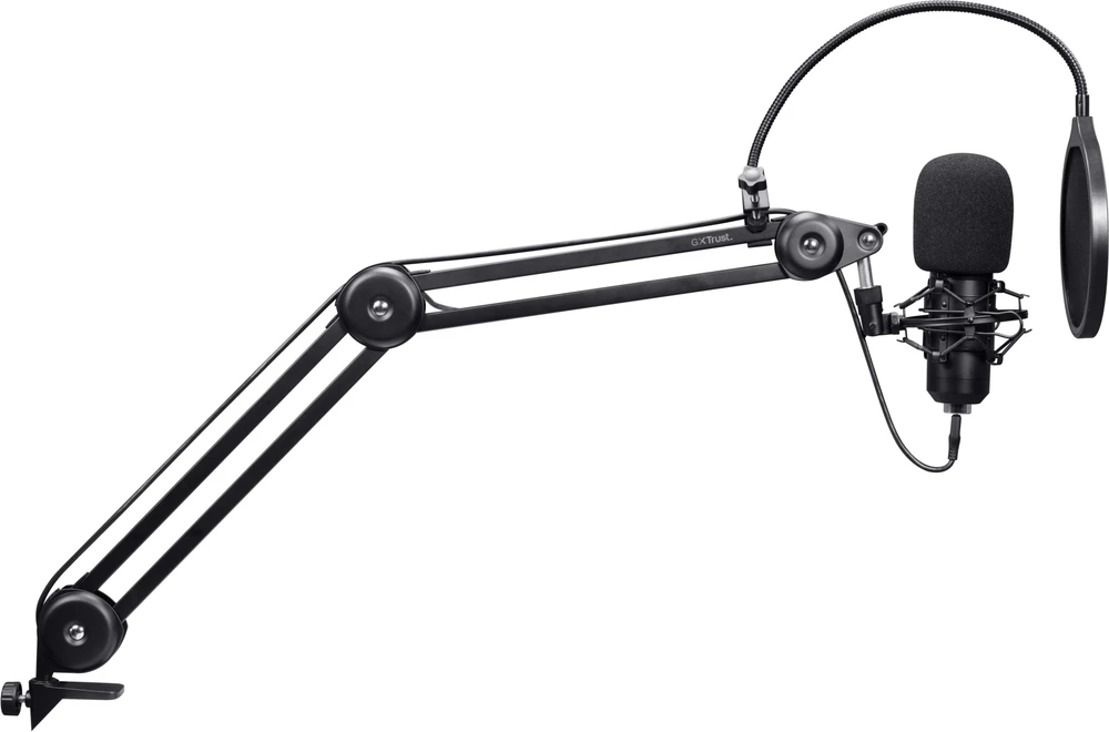 TRUST GXT 270 Emita II+ mikrofonas su reguliuojamu laikikliu | USB
