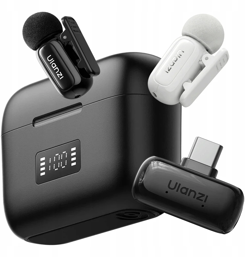 Mikrofono sistema - ULANZI A30 Tiny Mic USB-C, 2 siųstuvai, 50m nuotolis