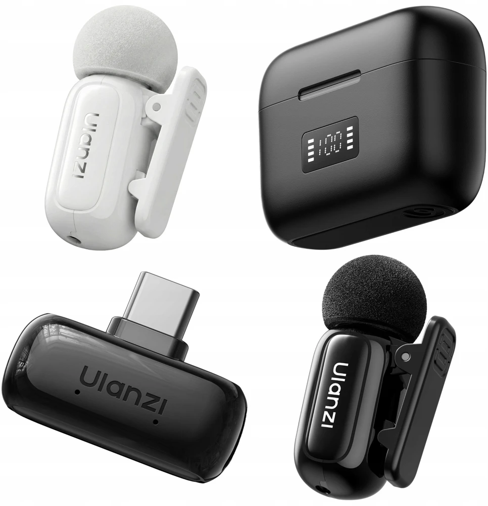 Mikrofono sistema - ULANZI A30 Tiny Mic USB-C, 2 siųstuvai, 50m nuotolis
