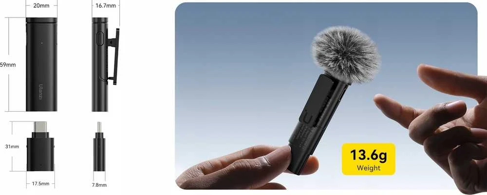 Ulanzi WM-10-T belaidis mikrofonas - USB-C