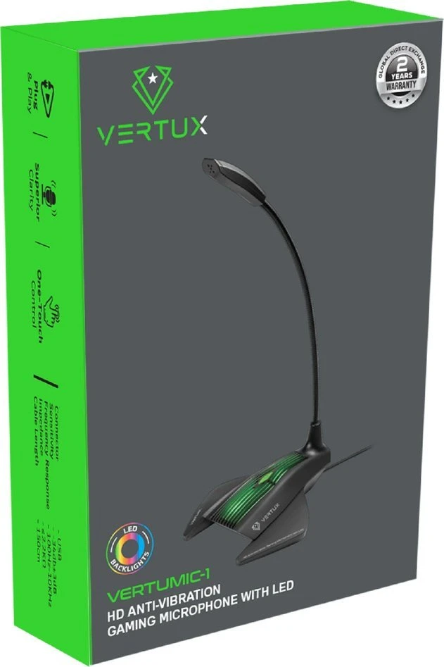 Mikrofonas Vertux Vertux Mikrofonas Omnikierunkowy VertuMic-1 360 tinka podcast'ų įrašymui VOIP