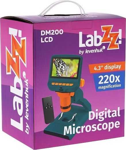 Mikroskopas Mikroskop Levenhuk Mikroskop cyfrowy Levenhuk LabZZ DM200 LCD