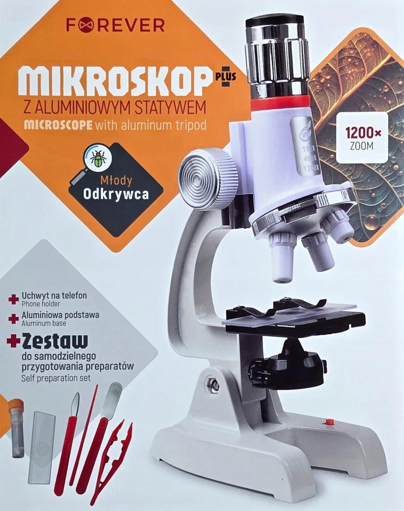 Mikroskopas Mikroskop GENESIS Forever Mikroskop su aluminiowym korpusem Plus C2171P balta