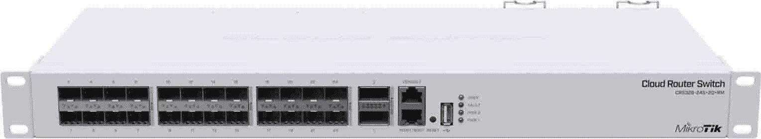 MikroTik Cloud Maršrutizatorius Switch 326-24S+2Q+RM su RouterOS L5, 1U ant stovo montuojamas korpusas | MikroTik