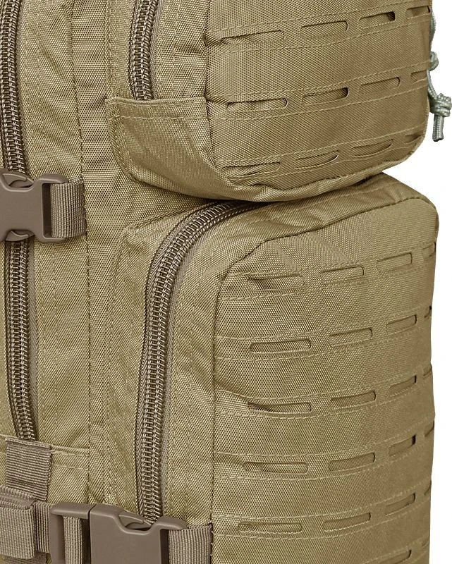 Kuprinė Mil-tec Assault lazerinis Cut SM, coyote, smelio spalvos,20L