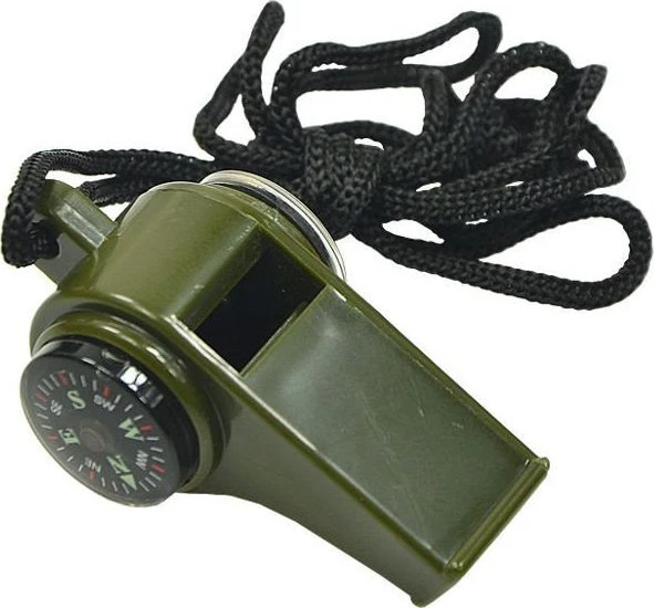 Mil-Tec Mil-Tec Švilpukas Kompas Termometr Olive universalus