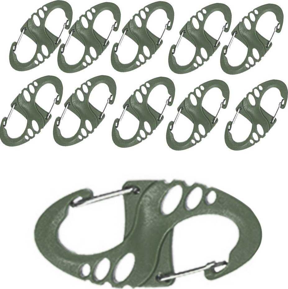 Mil-Tec S-Hook karabinų rinkinys - Žalias