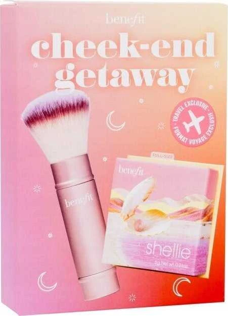 Benefit Cheek-End Getaway Set rinkinys (Shellie Blush skaistalai,6 g + Multitasking Cheek šepetėlis)