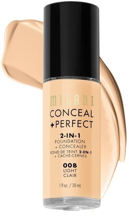 Milani „Conceal + Perfect Natural“ skystas makiažo pagrindas ir kaukė 2-in-1 00B Light, 30 ml