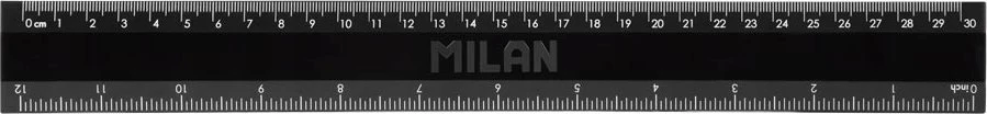 *Liniuotė 30cm juoda 353801DWZ MILAN/24