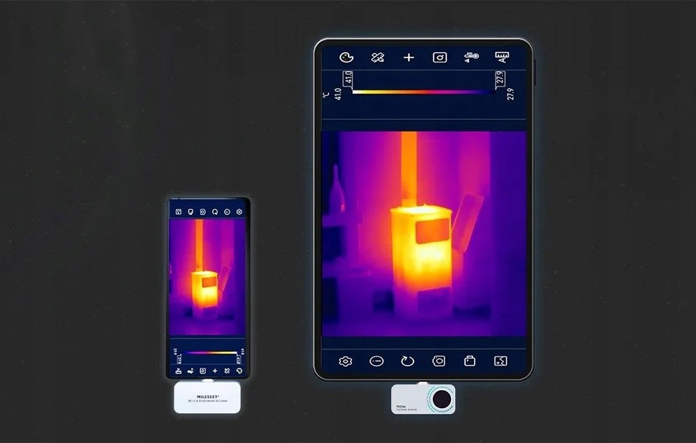 Termovizorinė Kamera - Mileseey TR256i 256×192 Rezoliucija, -15°C iki 600°C, USB-C, Juoda