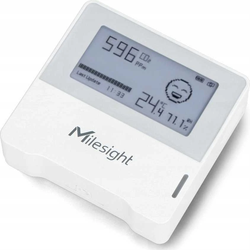 Intelektualus IP30 LoRaWAN oro kokybės jutiklis - baltas - Milesight AM103-868M