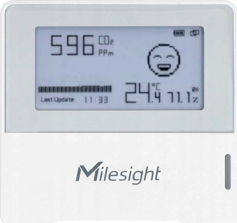 Intelektualus IP30 LoRaWAN oro kokybės jutiklis - baltas - Milesight AM103-868M