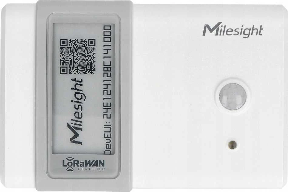 MILESIGHT Milesight AM107 LoRaWAN 7in1 patalpų aplinkos stebėjimo jutiklis Matavimai: Temperatūra Drėgmė Co2 Slėgis Judesio Šviesos intensyvumas TVOC ekranas E-Ink Baterija