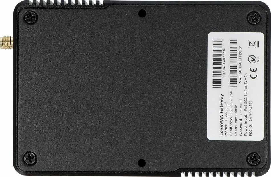 Maršrutizatorius LoRaWAN WiFi/Ethernet valdymo blokas – juodas – Milesight UG56-868M