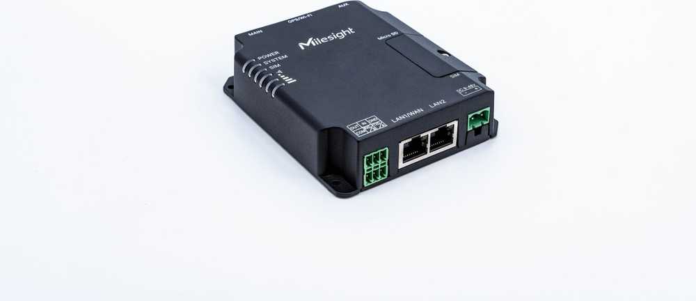 MILESIGHT Milesight UR32 Pramoninis maršrutizatorius LTE su WiFi 2 * 10/100Mbps Aliumininis korpusas Dual SIM RS232 RS485 DI DO TCP UDP Modbus MQTT