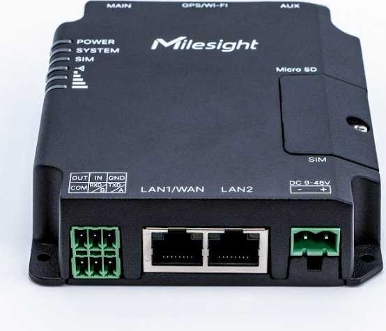MILESIGHT Milesight UR32 Pramoninis maršrutizatorius LTE su WiFi 2 * 10/100Mbps Aliumininis korpusas Dual SIM RS232 RS485 DI DO TCP UDP Modbus MQTT