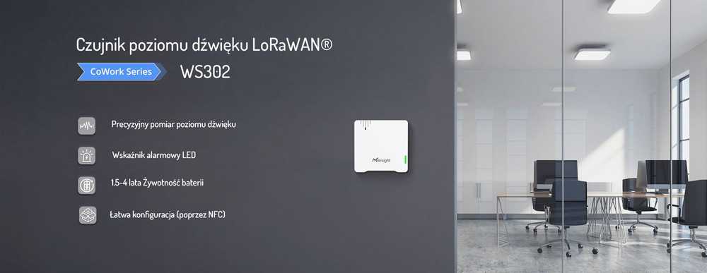 Milesight garso lygio jutiklis LoRaWAN WS302 Milesight