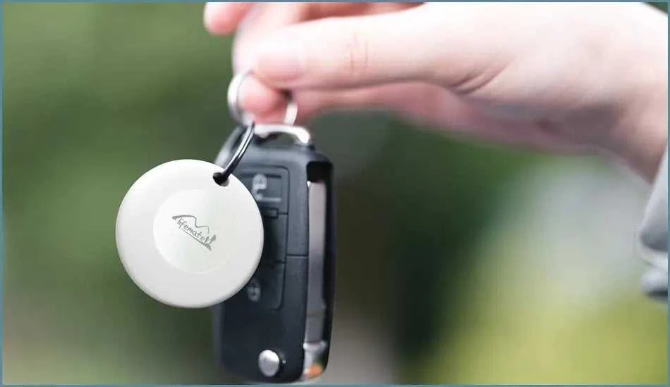MiLi GPS Bluetooth MiTag sekiklis HD-P16 (tik Apple) + raktų pakabukas baltas