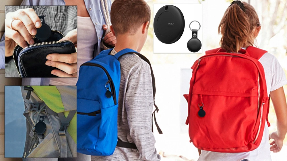 MILI MiTag APL juoda + juoda etui 3 vnt.