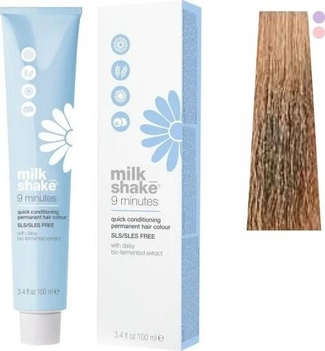 „Milk Shake 9 Minutes“ ilgalaikiai plaukų dažai, 7.13, auksinė pelenų blondinė, 100 ml