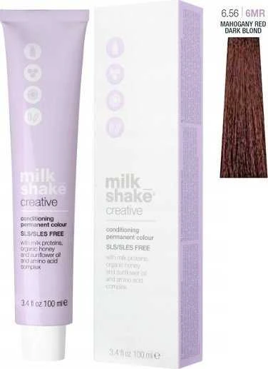 Milk Shake Milk_Shake Creative Permanent Color 6.56 Raudona Mahogany Dark Skirtas šviesiems plaukams, 100 ml